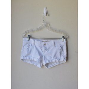 Hollister White Shorts - Size 1 (Waist 25)